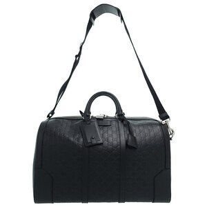 GUCCI Guccissima Boston Duffle Bag Black